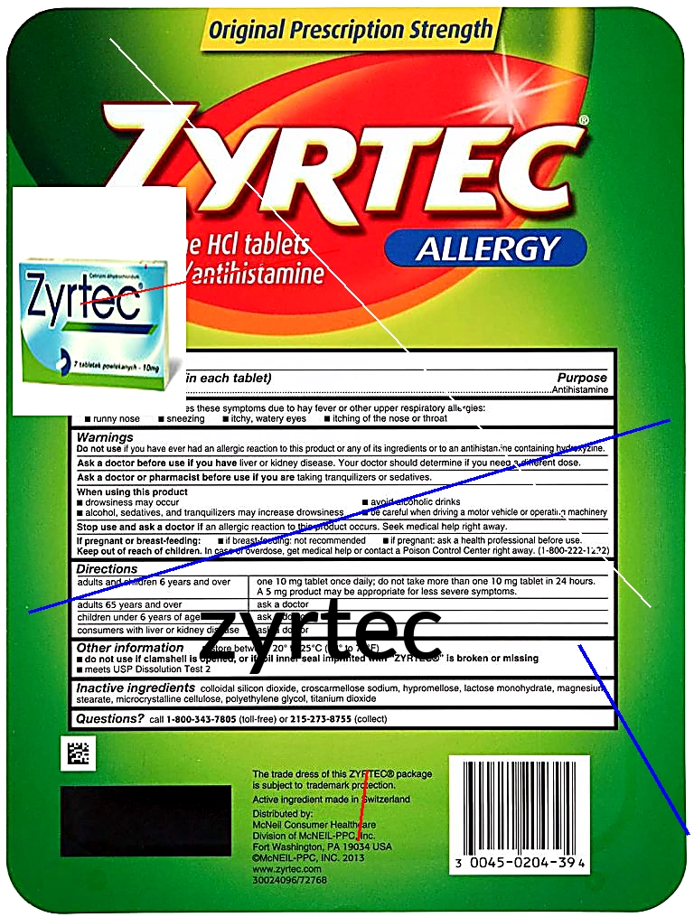 Prix de zyrtec